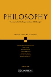 Philosophy Volume 97 - Issue 4 -