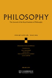 Philosophy Volume 98 - Issue 1 -