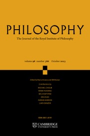 Philosophy Volume 98 - Issue 4 -
