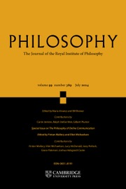 Philosophy Volume 99 - Special Issue3 -  The Philosophy of Online Communication