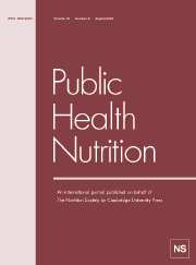 Public Health Nutrition Volume 10 - Issue 8 -