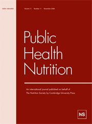Public Health Nutrition Volume 11 - Issue 11 -