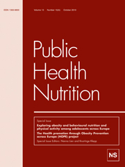 Public Health Nutrition Volume 13 - Issue 10 -