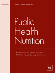 Public Health Nutrition Volume 13 - Issue 9 -