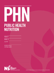 Public Health Nutrition Volume 21 - Issue 10 -