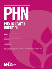 Public Health Nutrition Volume 24 - Issue 16 -