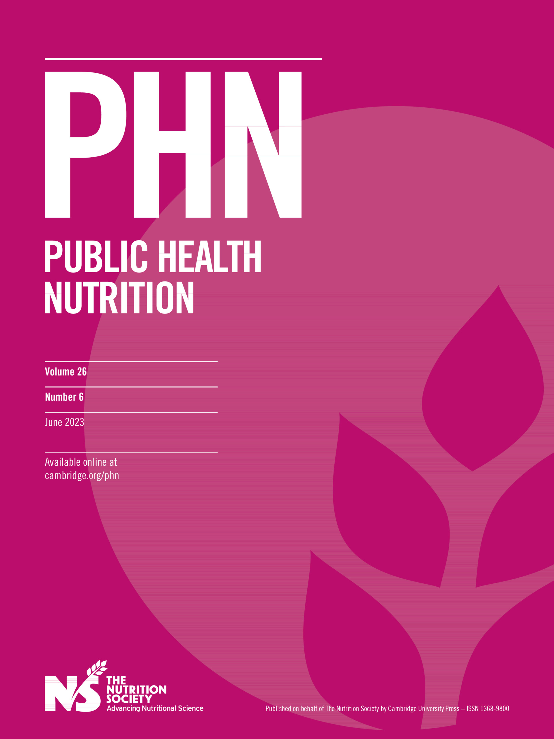 Public Health Nutrition: Volume 26 - Issue 6