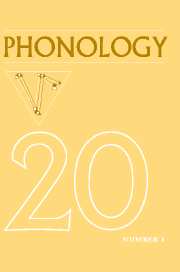 Phonology Volume 20 - Issue 1 -