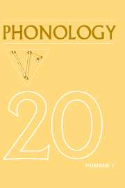 Phonology Volume 20 - Issue 2 -