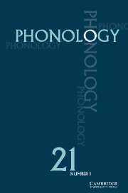 Phonology Volume 21 - Issue 1 -