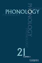 Phonology Volume 21 - Issue 2 -
