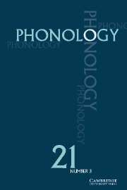 Phonology Volume 21 - Issue 3 -