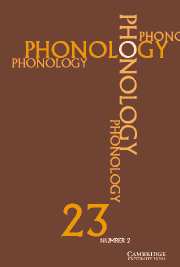 Phonology Volume 23 - Issue 2 -