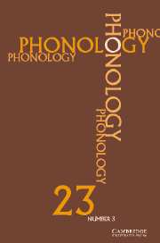Phonology Volume 23 - Issue 3 -