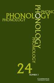 Phonology Volume 24 - Issue 3 -