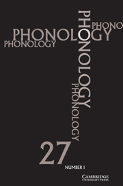 Phonology Volume 27 - Issue 1 -