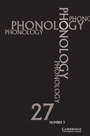 Phonology Volume 27 - Issue 3 -