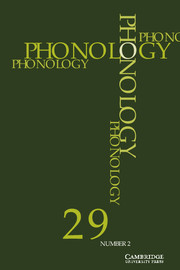 Phonology Volume 29 - Issue 2 -