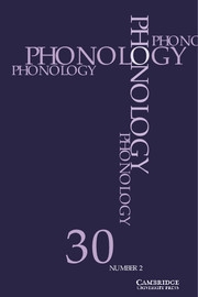 Phonology Volume 30 - Issue 2 -