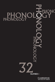 Phonology Volume 32 - Issue 1 -