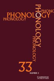 Phonology Volume 33 - Issue 2 -