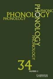 Phonology Volume 34 - Issue 2 -