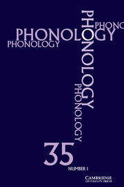 Phonology Volume 35 - Issue 1 -