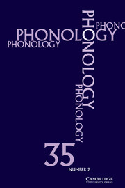 Phonology Volume 35 - Issue 2 -
