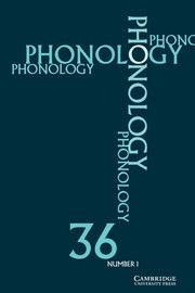 Phonology Volume 36 - Issue 1 -