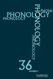 Phonology Volume 36 - Issue 4 -