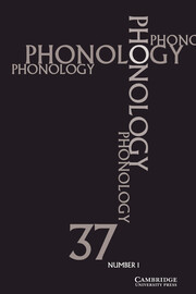 Phonology Volume 37 - Issue 1 -