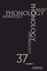 Phonology Volume 37 - Issue 3 -