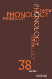 Phonology Volume 38 - Issue 2 -