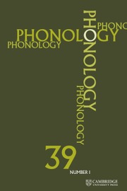 Phonology Volume 39 - Issue 1 -