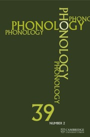 Phonology Volume 39 - Issue 2 -