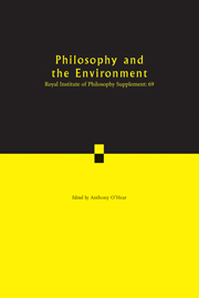 Royal Institute of Philosophy Supplements Volume 69 - Issue  -