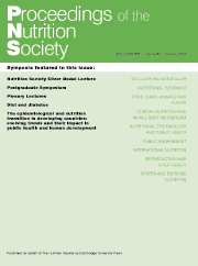 Proceedings of the Nutrition Society Volume 67 - Issue 1 -
