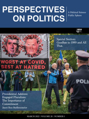 Perspectives on Politics Volume 20 - Issue 1 -