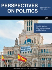 Perspectives on Politics Volume 22 - Issue 4 -  Special Section: Migrant Acceptance and Inclusion