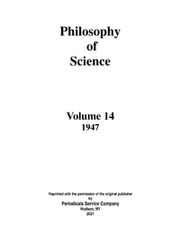 Philosophy of Science Volume 14 - Issue 1 -