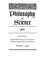 Philosophy of Science Volume 1 - Issue 4 -