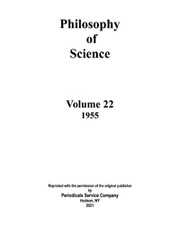 Philosophy of Science Volume 22 - Issue 1 -