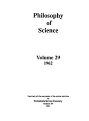 Philosophy of Science Volume 29 - Issue 1 -