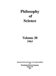 Philosophy of Science Volume 30 - Issue 1 -