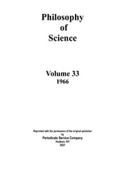Philosophy of Science Volume 33 - Issue 1 -