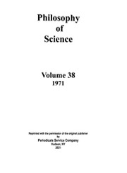Philosophy of Science Volume 38 - Issue 1 -