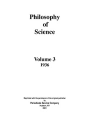 Philosophy of Science Volume 3 - Issue 1 -