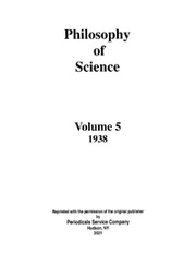 Philosophy of Science Volume 5 - Issue 1 -