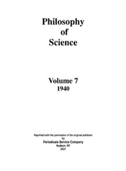 Philosophy of Science Volume 7 - Issue 1 -