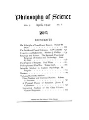 Philosophy of Science Volume 9 - Issue 2 -